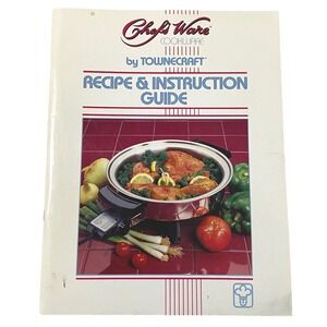 Vtg 90s Chef's Ware Townecraft Recipe and‎ Instruction Guide Cooking Kitchen PB